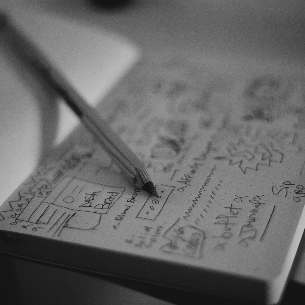 caderno de esboços